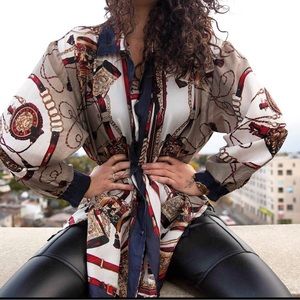 Vintage Patterned Blouse